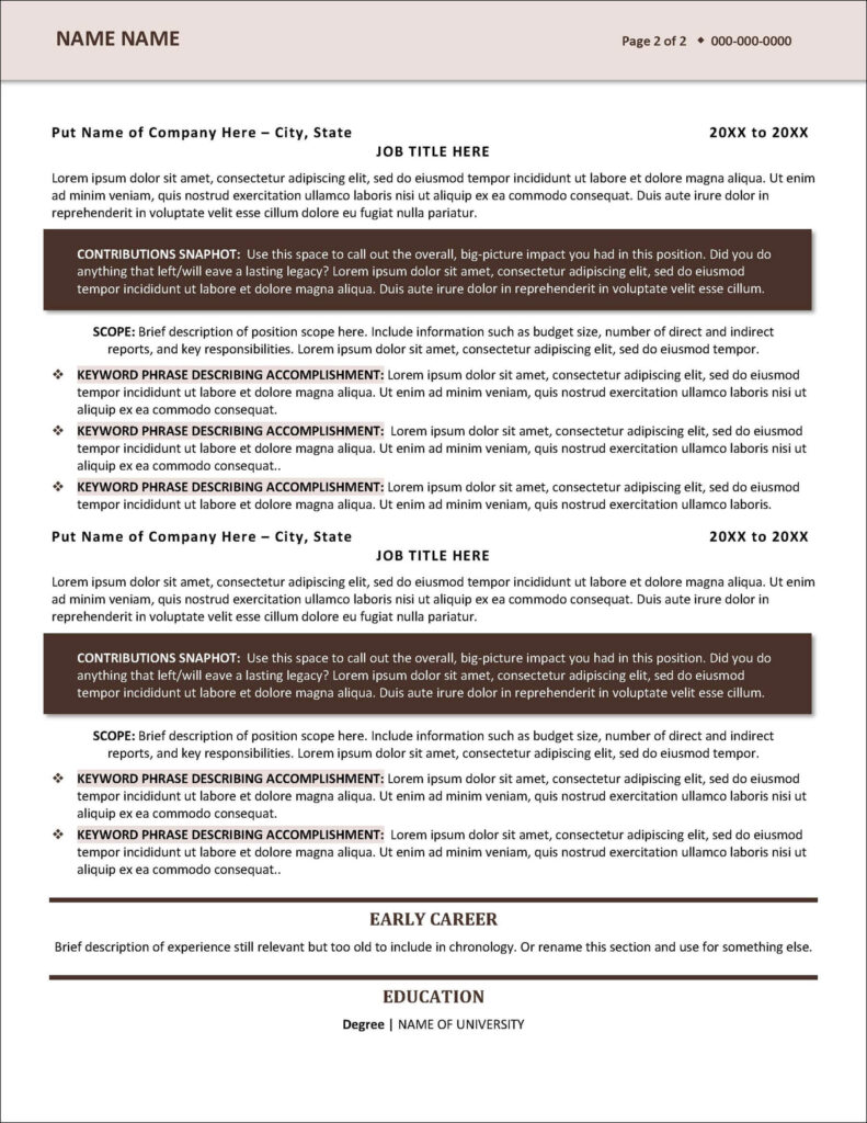 Good Resume Template for Professional - Advanta Good Resume Template Page 2 791x1024 