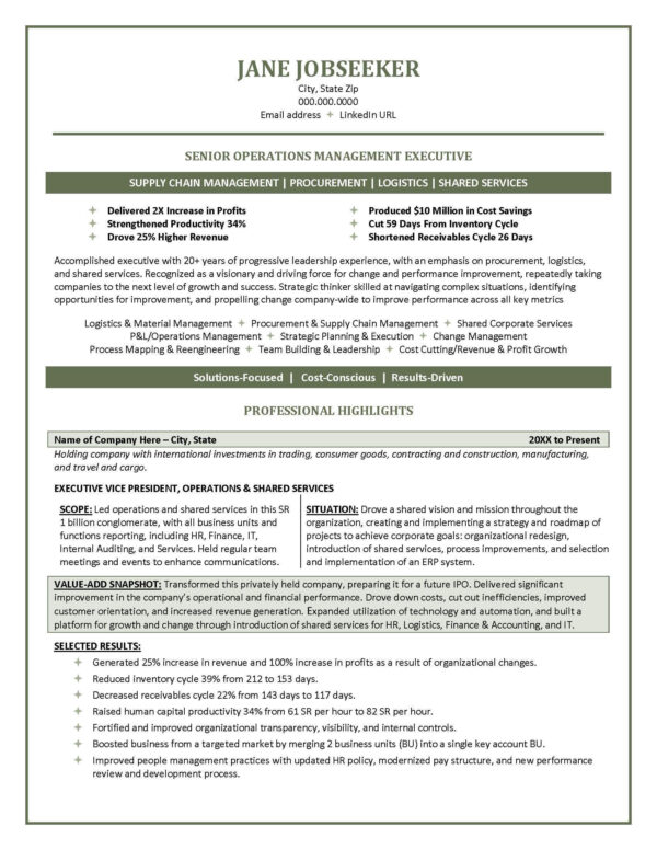 Include Accomplishments on Your - Example Resume With Accomplishment Stories Page 1 600x776 
