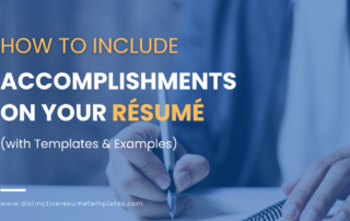 How To Include Accomplishments on Your Resume