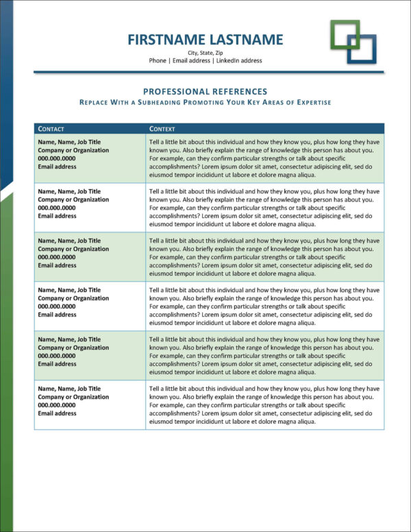 Reference Section Cv Custom-Designed Professional CV Template for MS Word