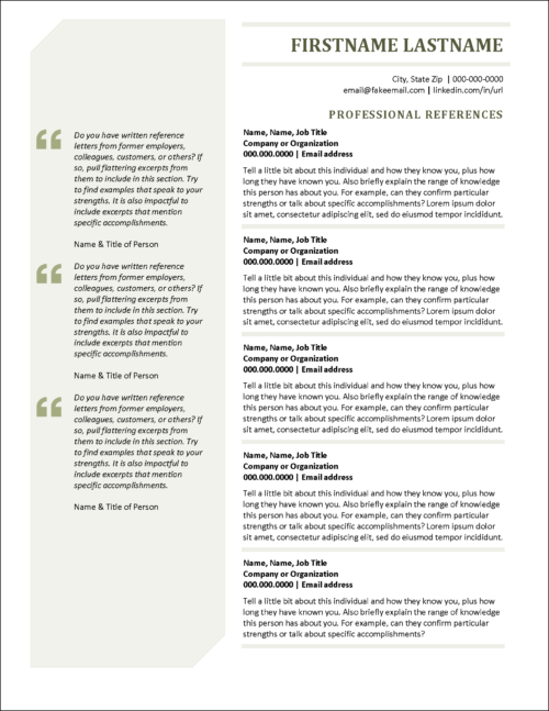 Elegant Executive Profile, Bio, References & Cover Letter Templates