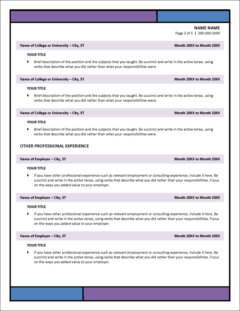 Eye Catching Contemporary CV Template for Microsoft Word