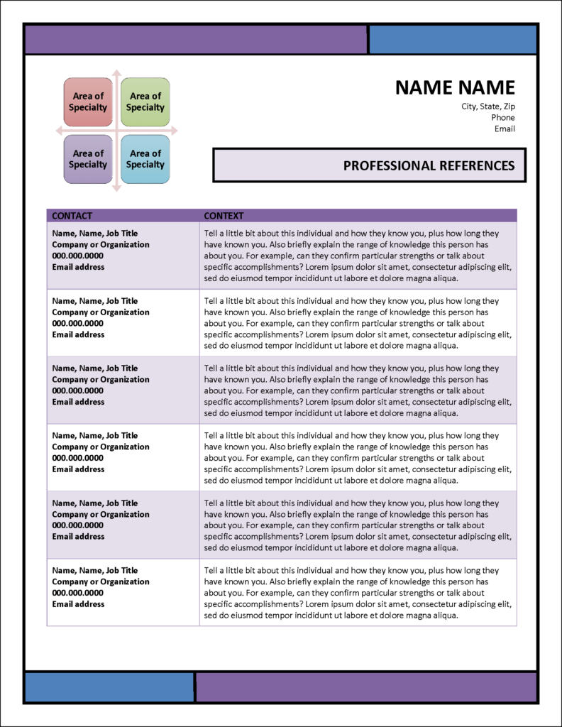 Reference Section Cv Contemporary Biography, References & Cover Letter Templates