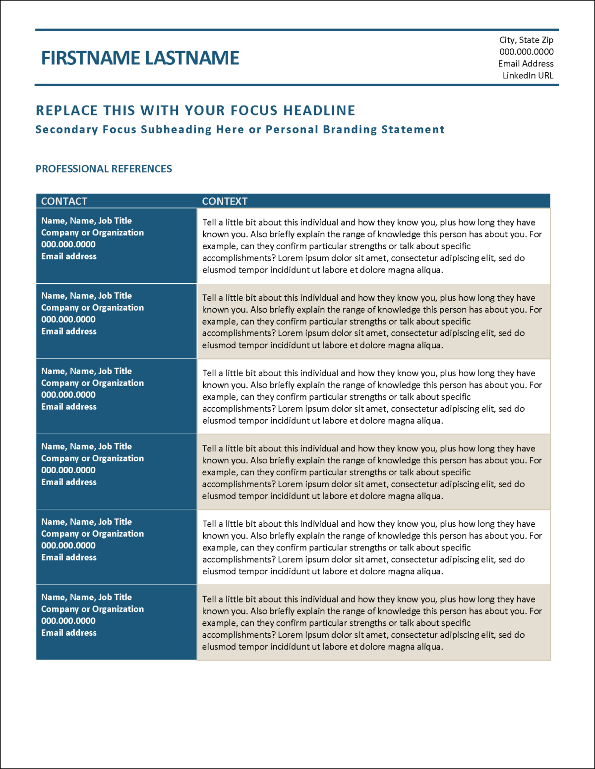 Innovative Resume Template for - Innova References List 1200x1552