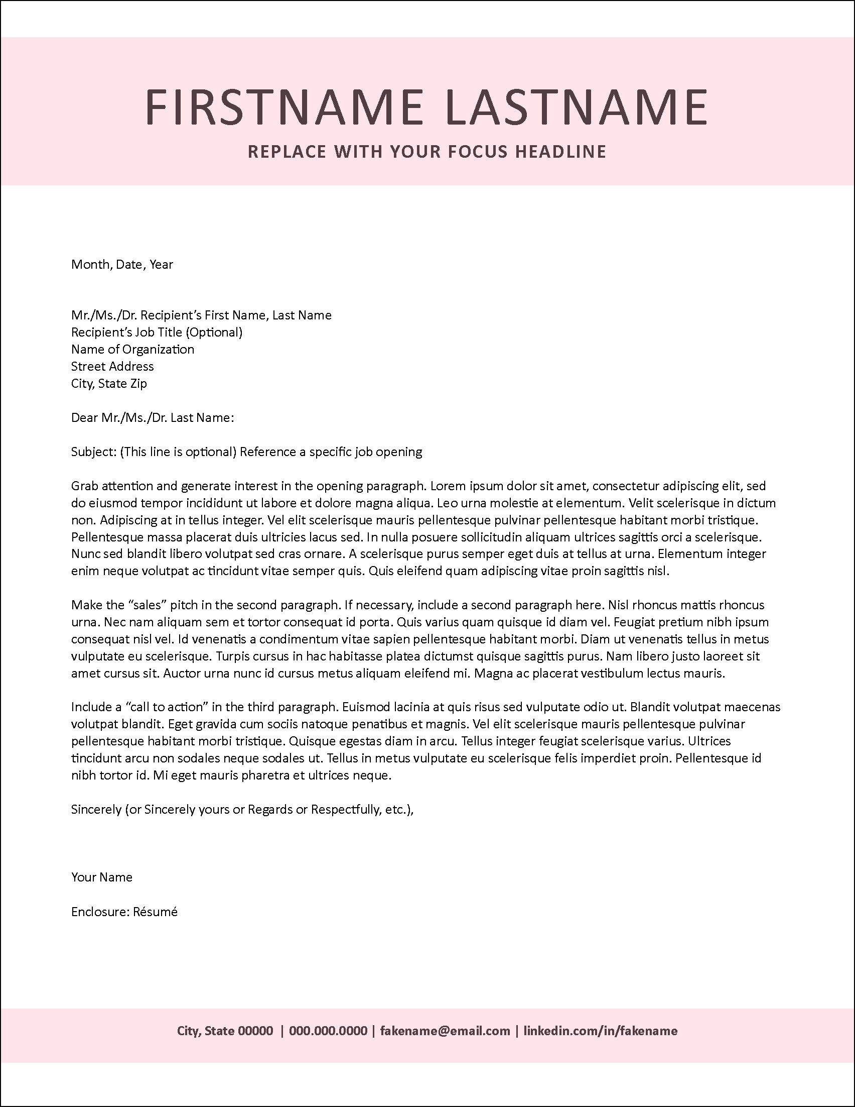 Elegant Edge Cover Letter