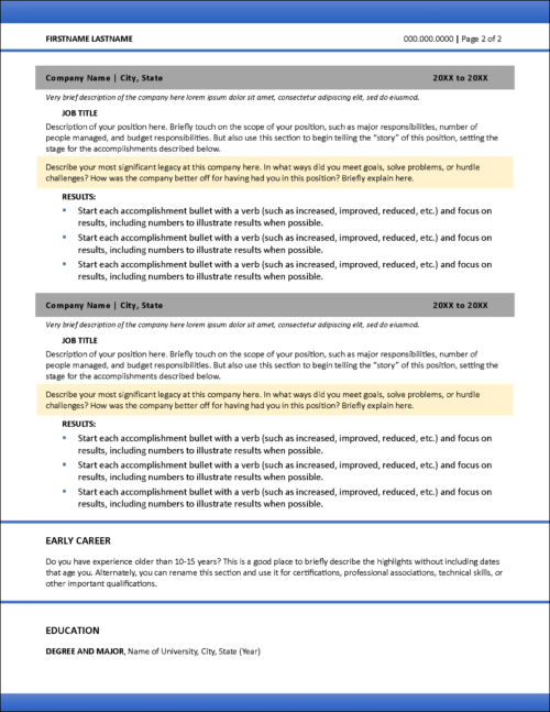 Manager Resume Page 2