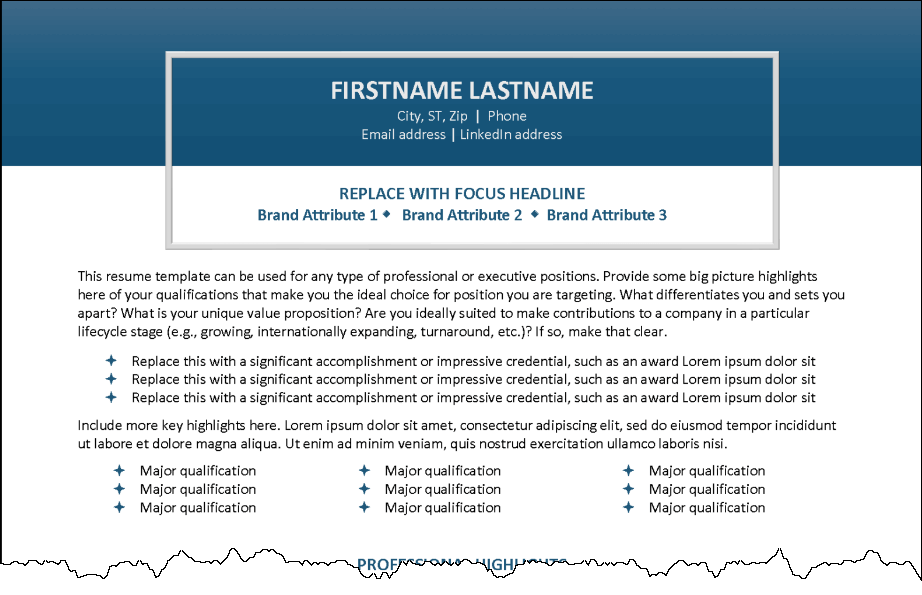 resume summary example 2
