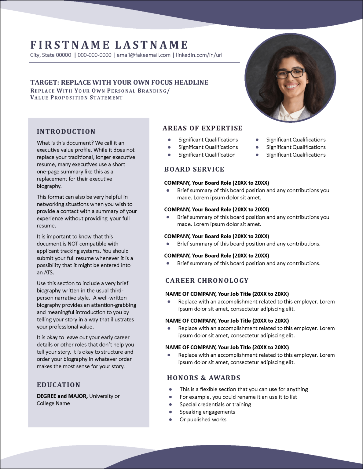 Attractive Networking Resume, Bio, References & Cover Letter Templates