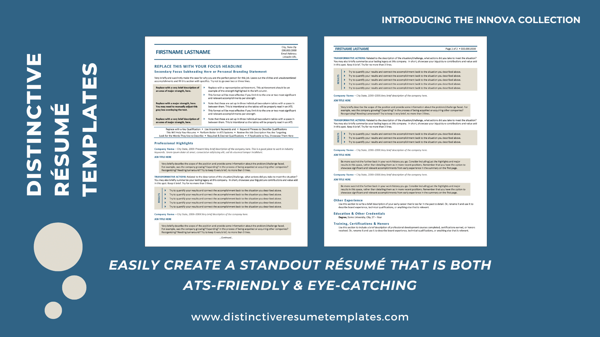 Innovative Resume Template for - Download The Innova Resume Template