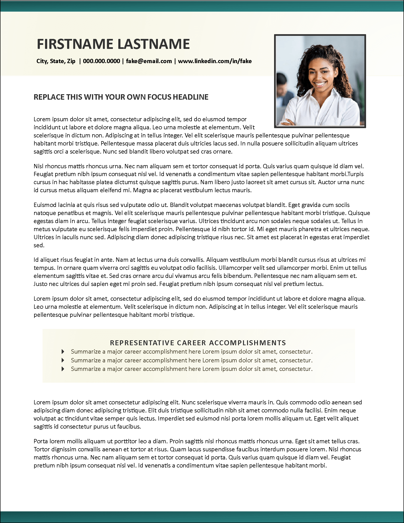 Hybrid Biography Template