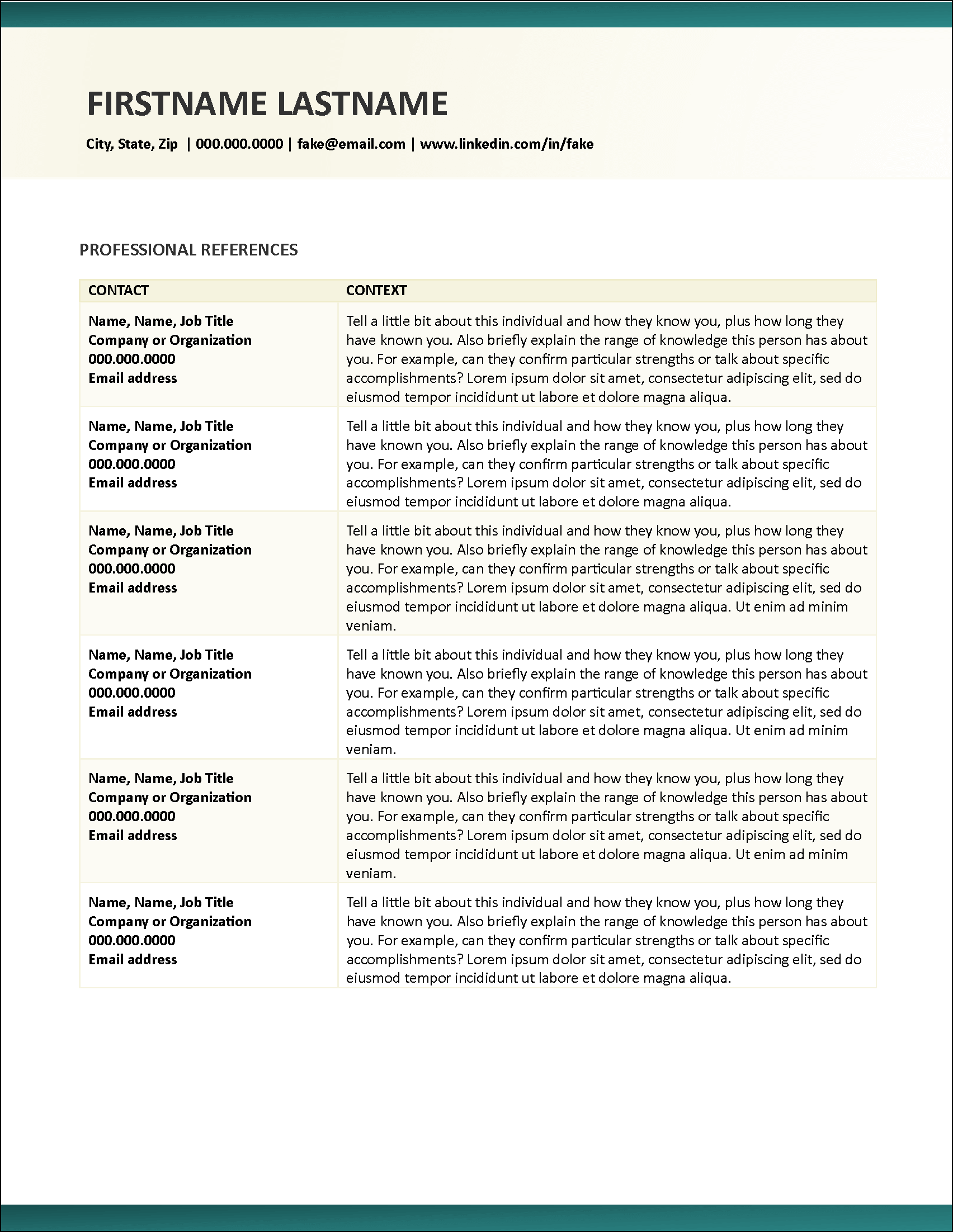 Hybrid References Template