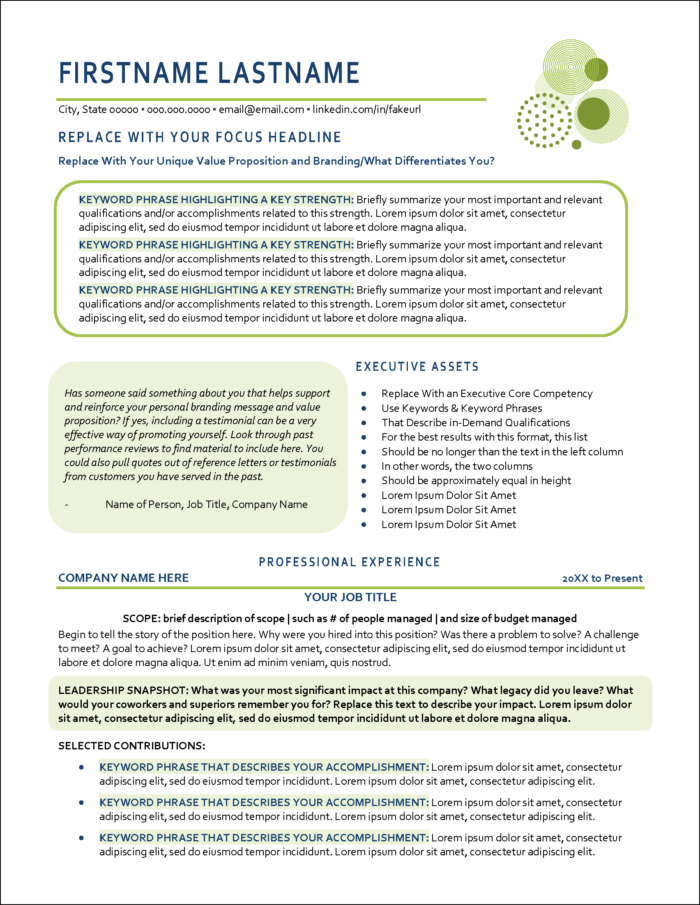 Trendy Resume Template Page 1