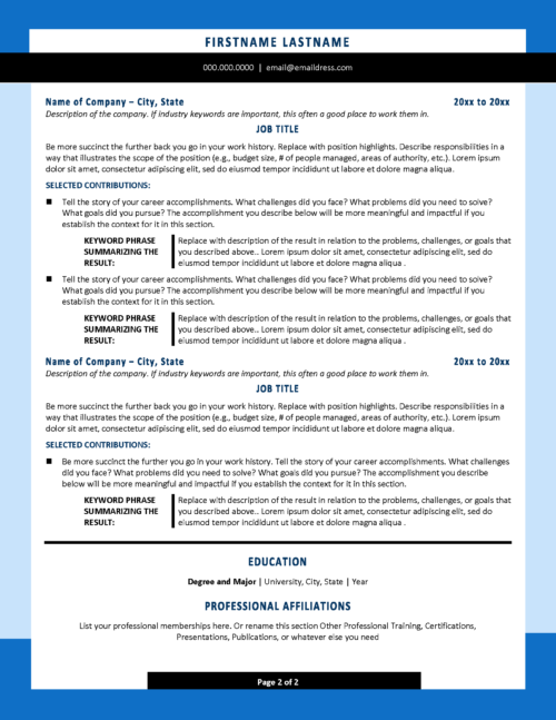 Professional Modern Resume Page 2