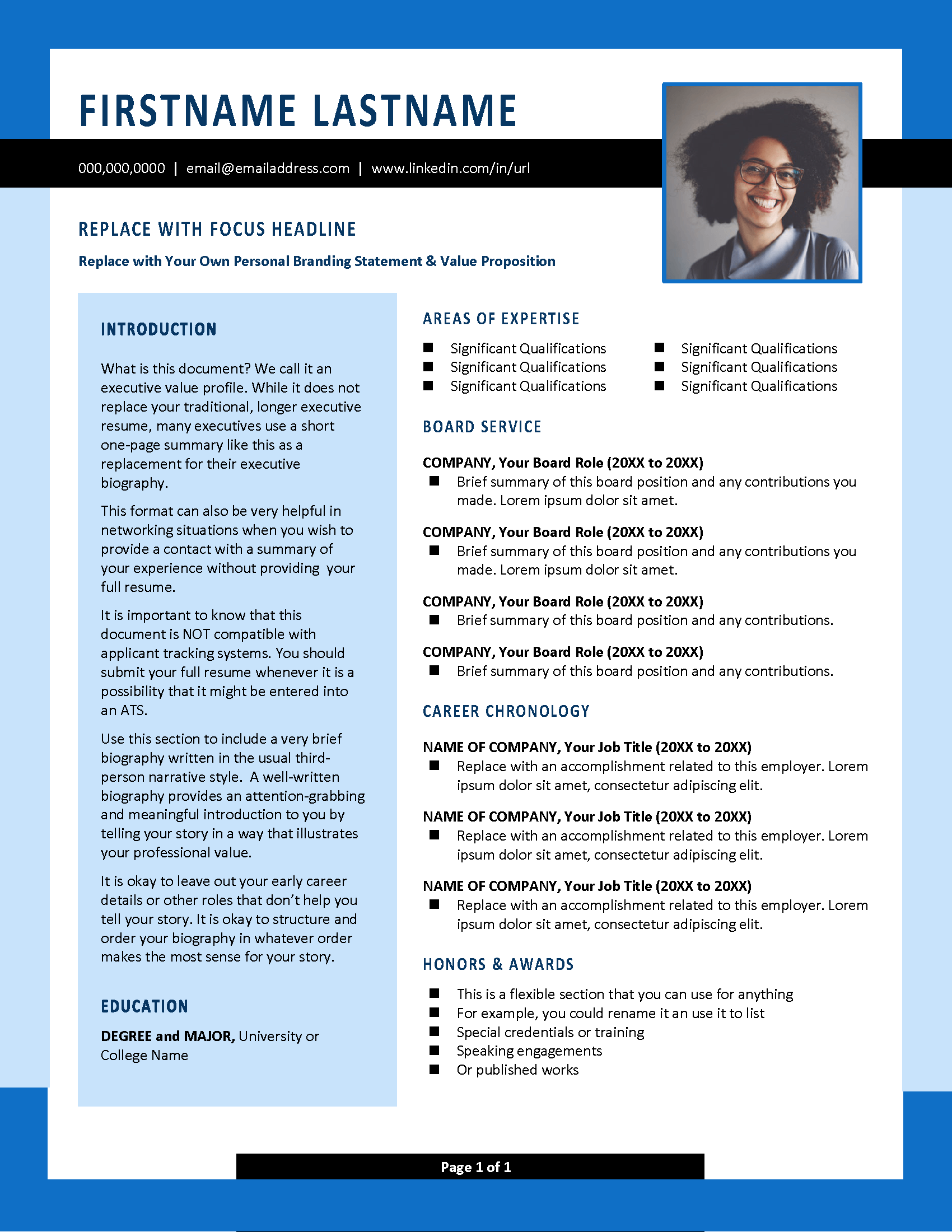 Perfectly Professional Networking Resume