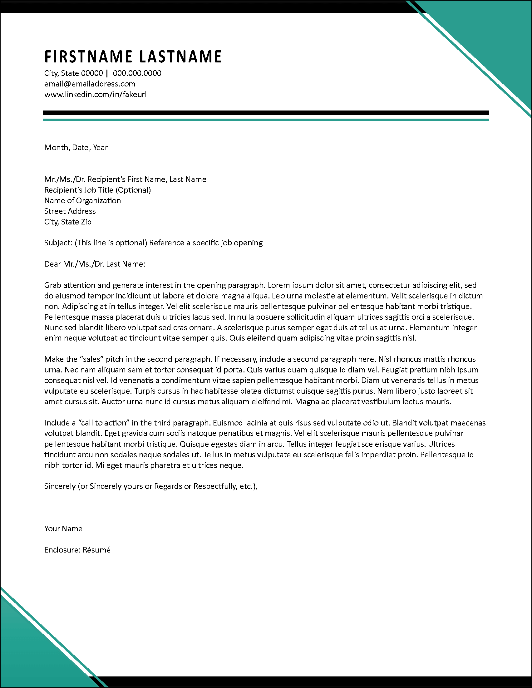 Dynamic Cover Letter