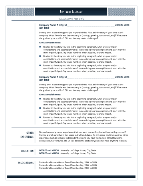 Structured Edge Resume Page 2