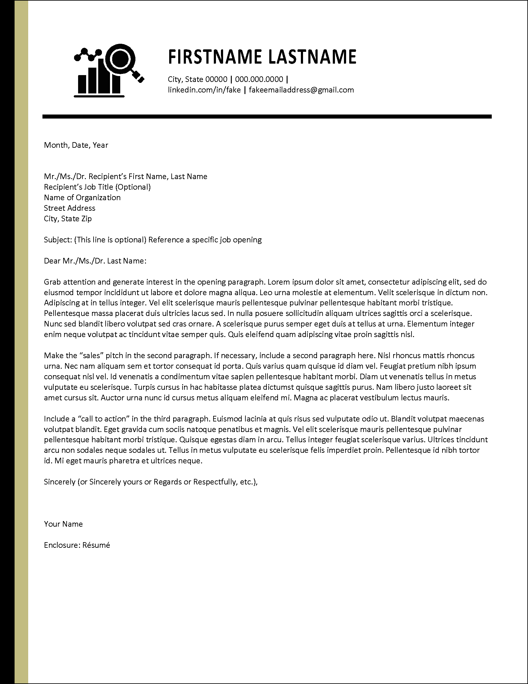 Excelance Cover Letter