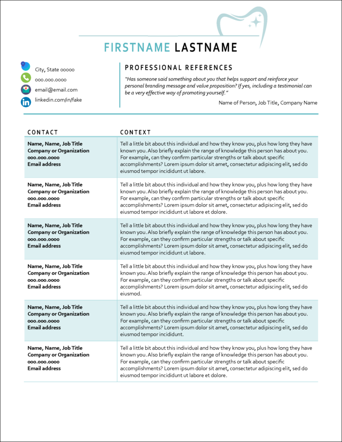 SmileWrite Professional References