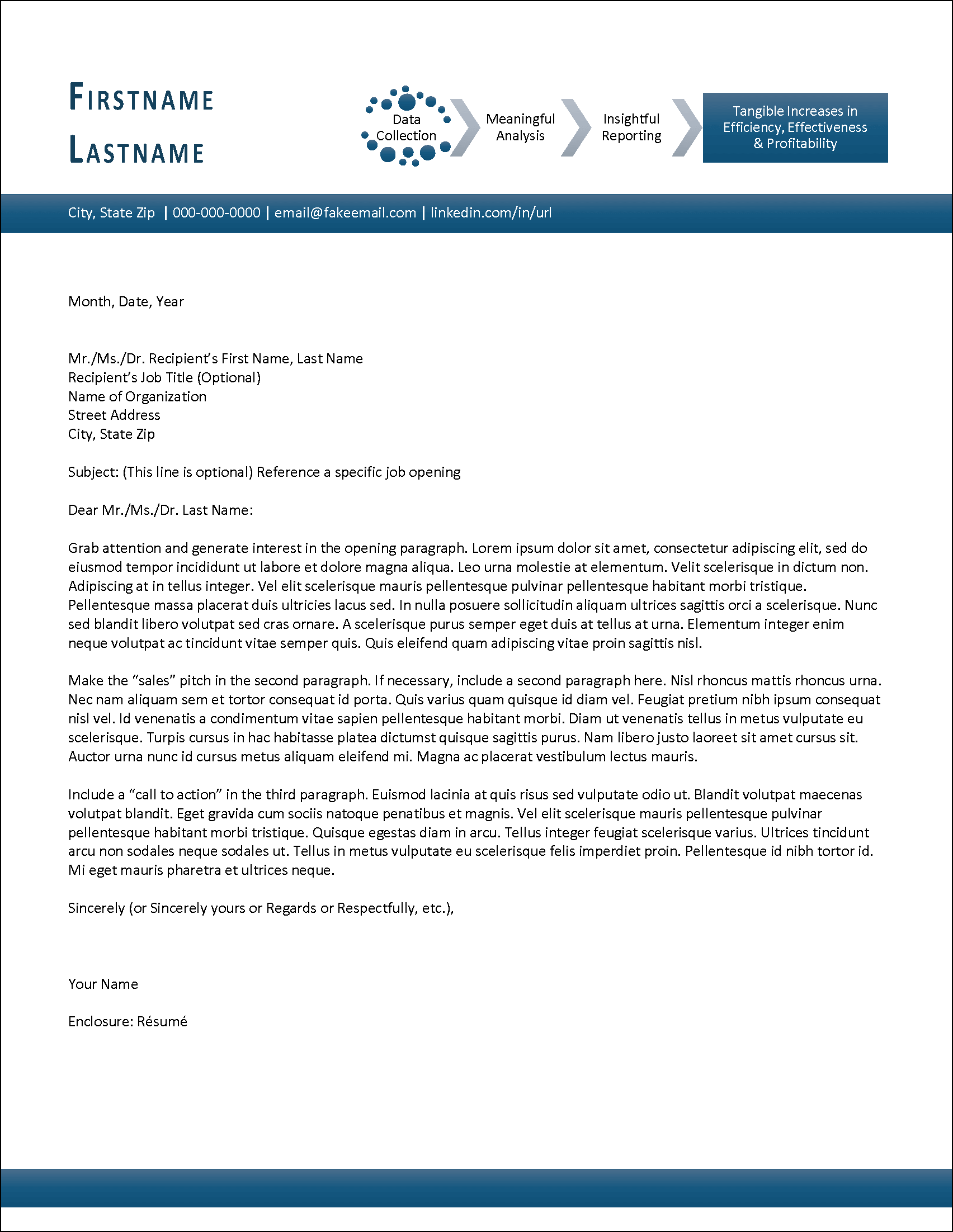 Data Analyst Cover Letter Template