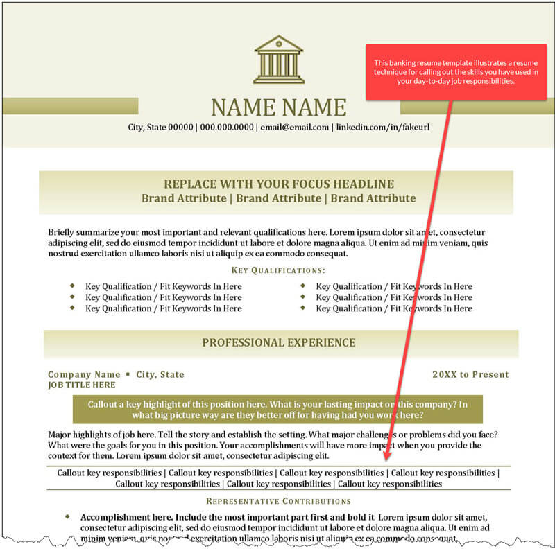 Banking Resume Skills