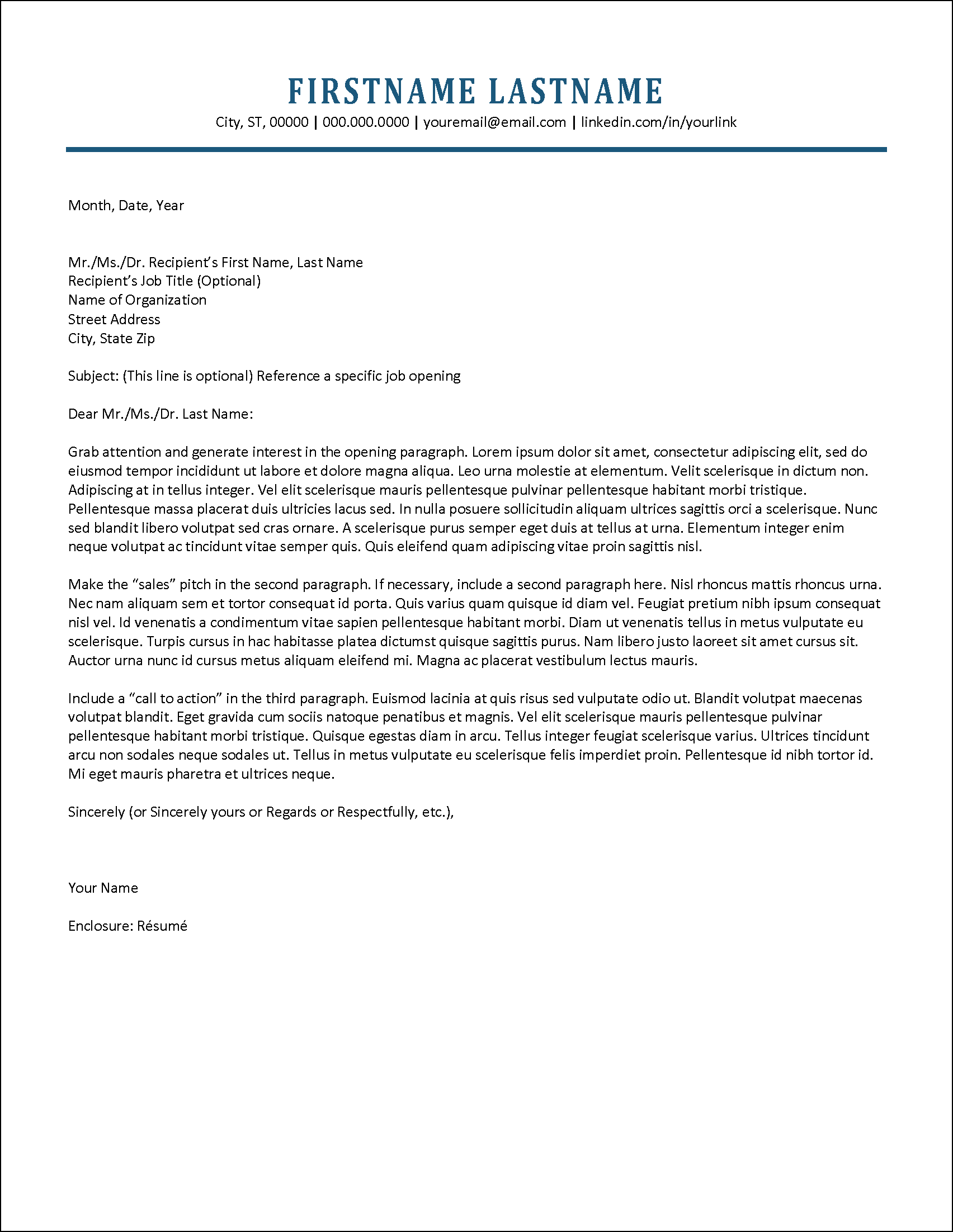 Graduate School Cover Letter Template