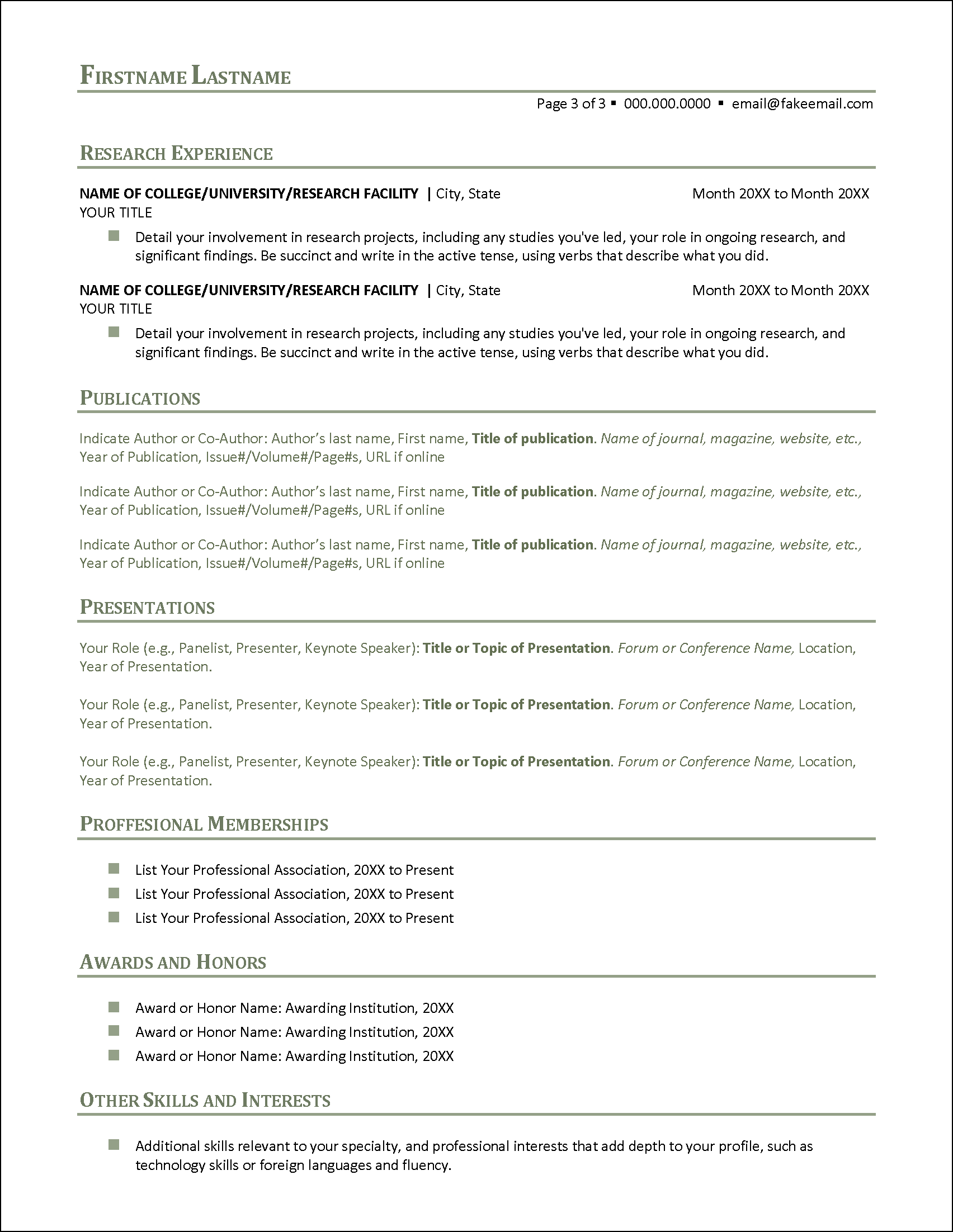 Pro Physician CV Page 3