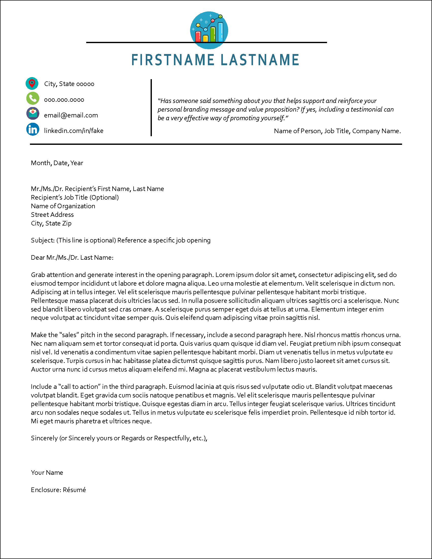Sales Cover Letter Template
