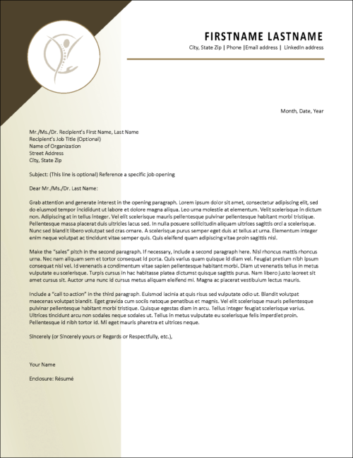 Physical Therapy Cover Letter Template