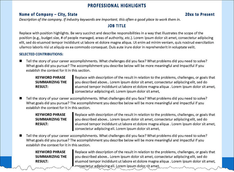 Resume Skills in Context