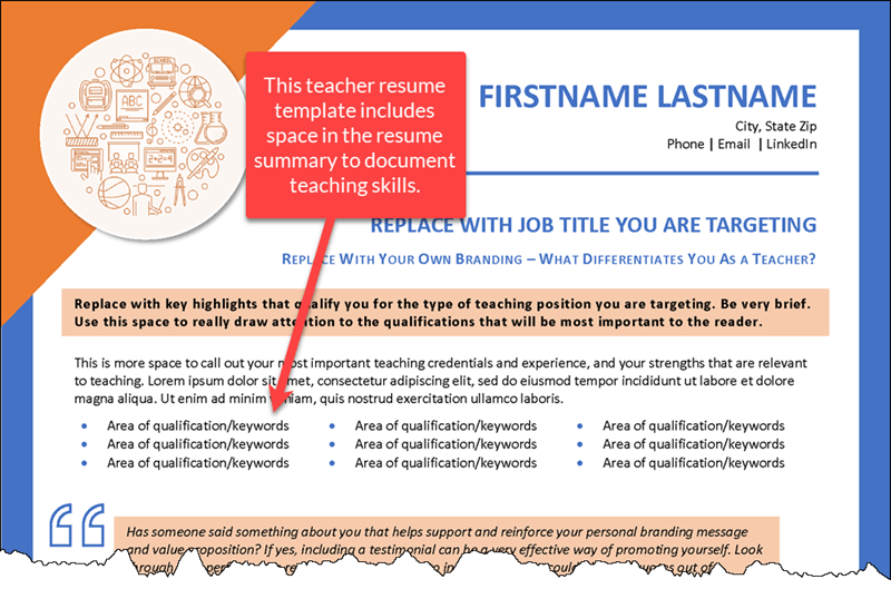 Skills to Put on Resume for Teachers