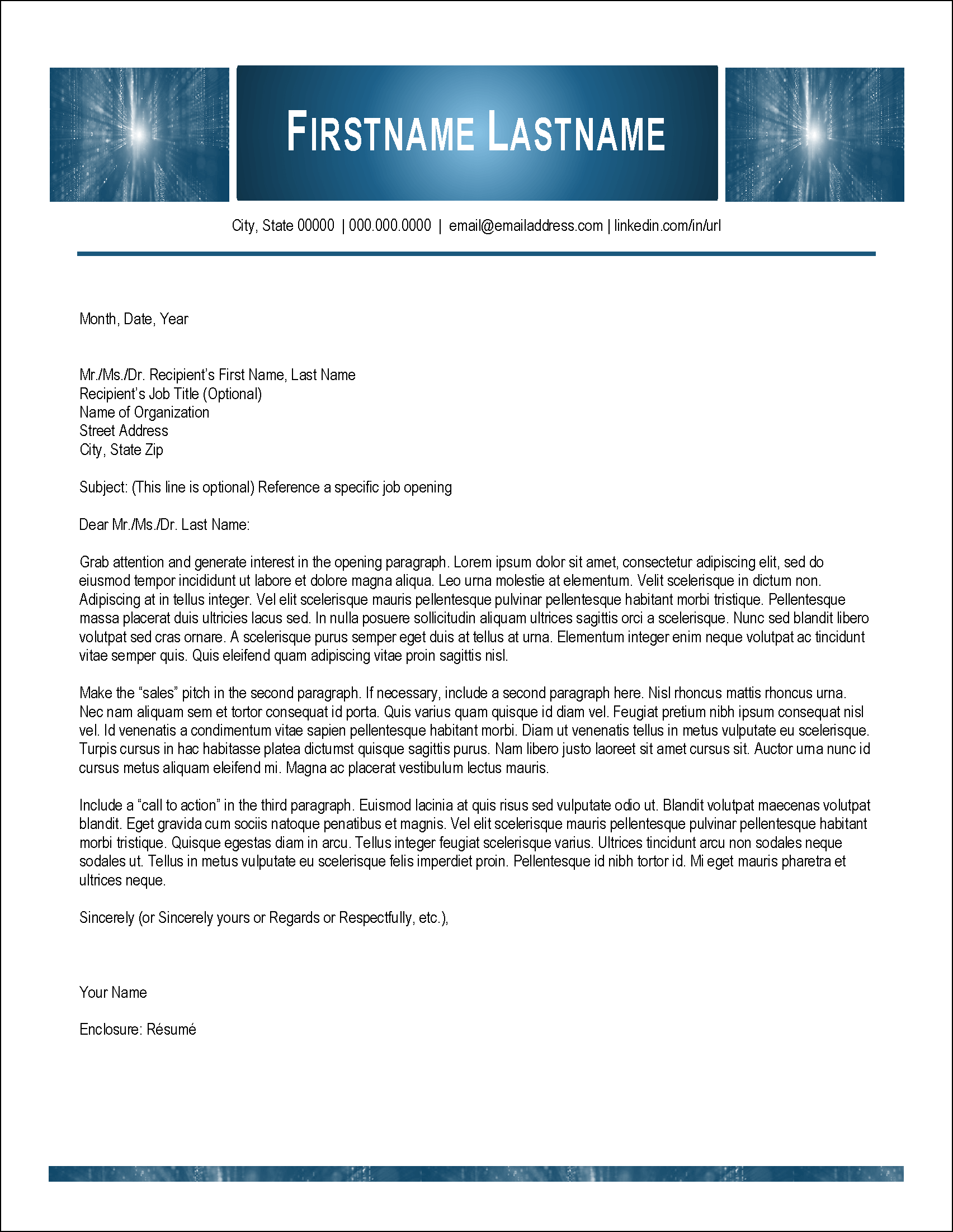 Data Scientist Cover Letter Template