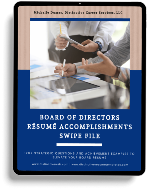 Board Resume Accomplishments Swipe File