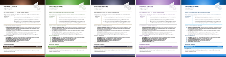 Machine Learning Engineer Resume Template | Distinctive Templates