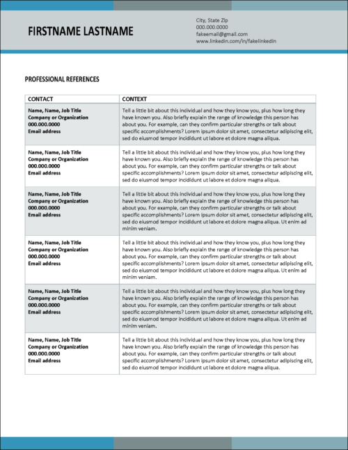 Modern Executive Profile, Biography, References & Cover Letter Templates