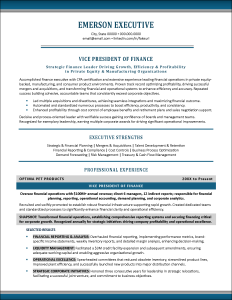 Classic Executive Resume Example Redesigned