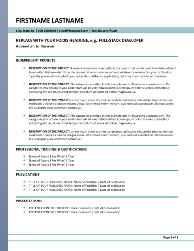 Full-Stack Developer Resume Template | Modern & ATS-Friendly