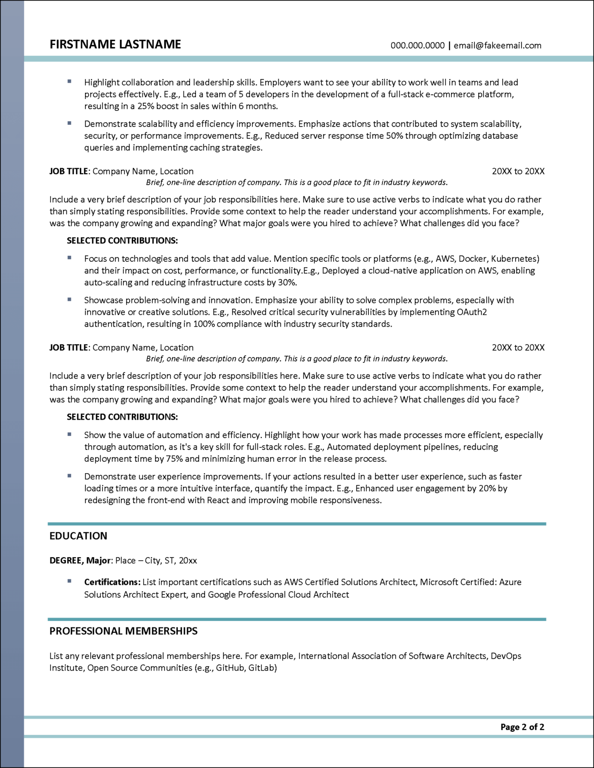 Developer Bio, Project List, References & Cover Letter Templates Set