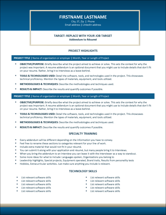 Gradly Resume Addendum