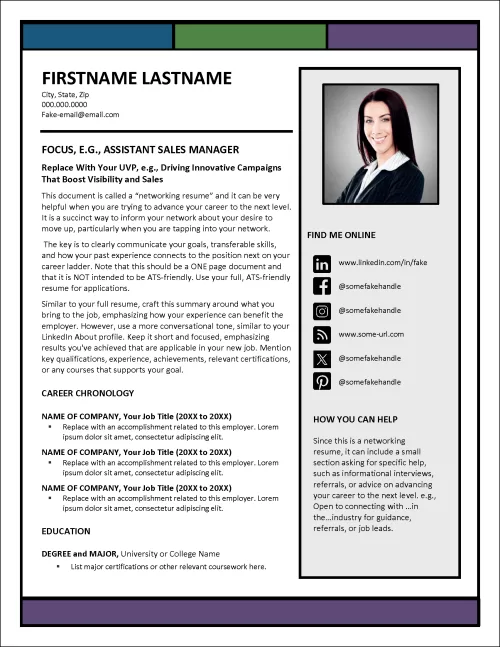 Step Up Networking Resume