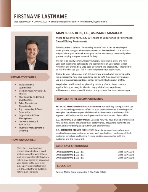 Next Level Networking Resume