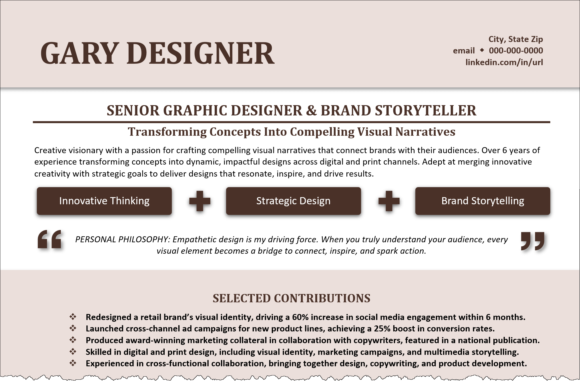 Resume Summary Example for Graphic Designer Resume Summary Example for Graphic Designer
