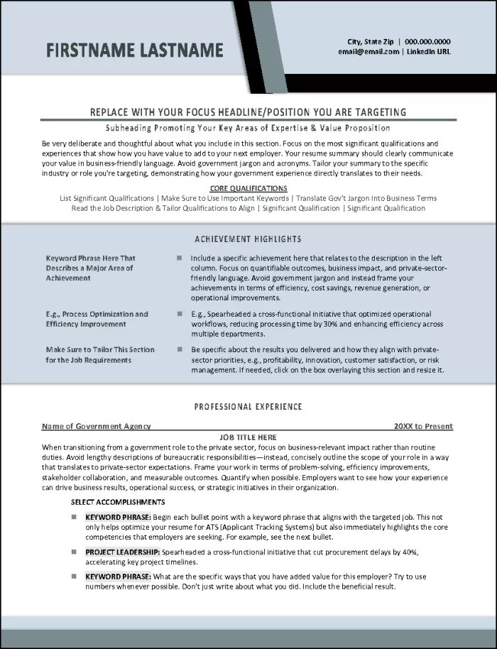 Beyond The Beltway Resume Page 1