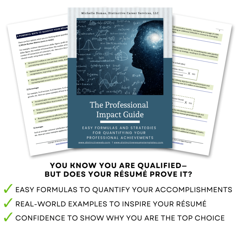 The Professional Impact Guide to Quantifying Resume Accomplishments ...