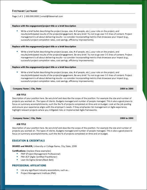 ProjectPro Resume Page 2