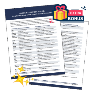 Bonus Quick Reference Government Acronyms