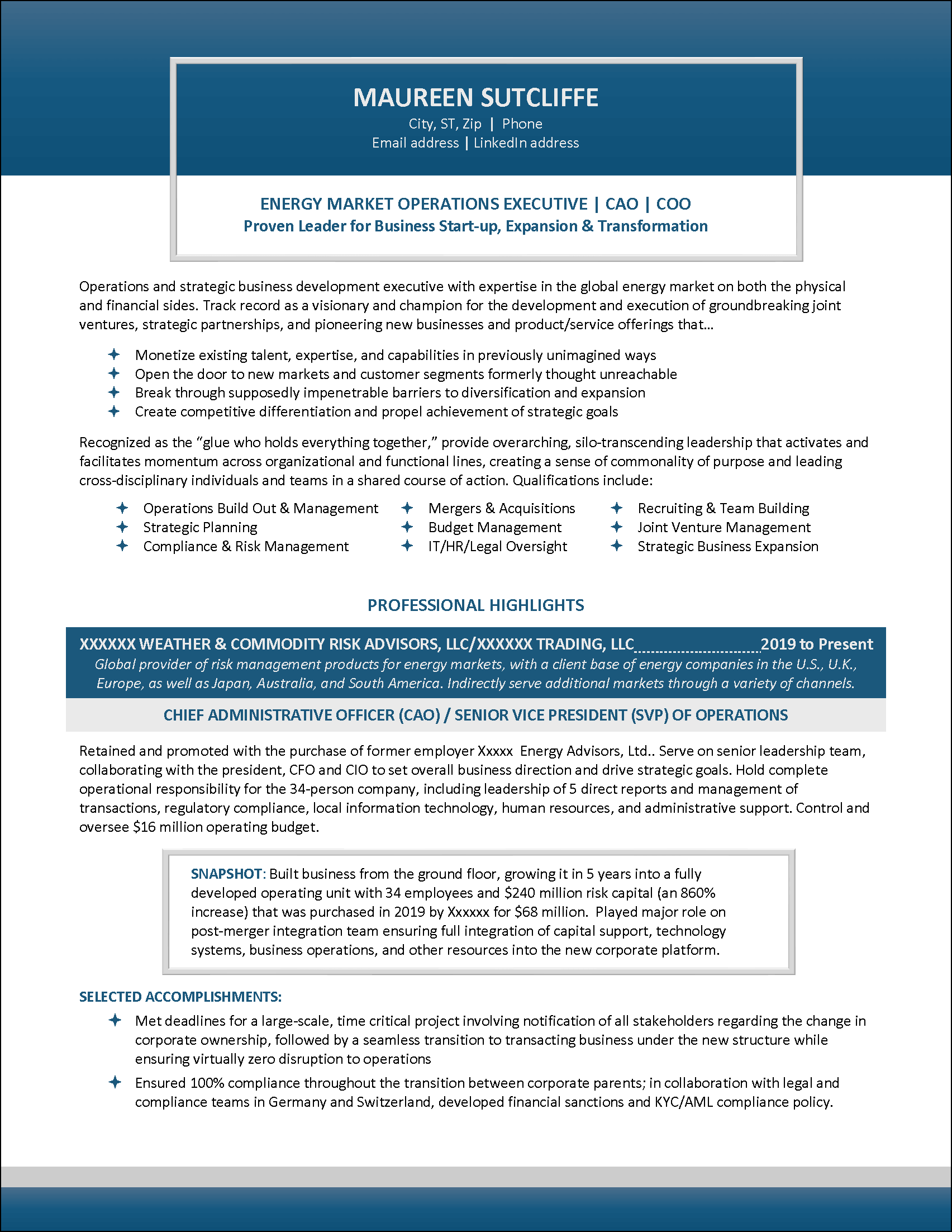 Example Resume Template 02