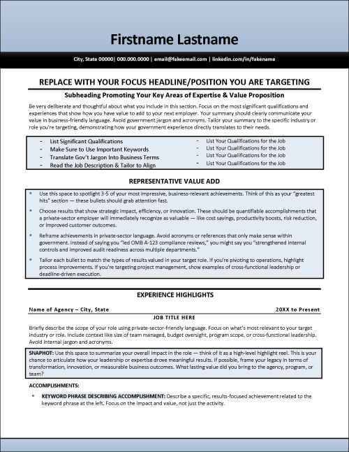 FedFwd Resume Page 1