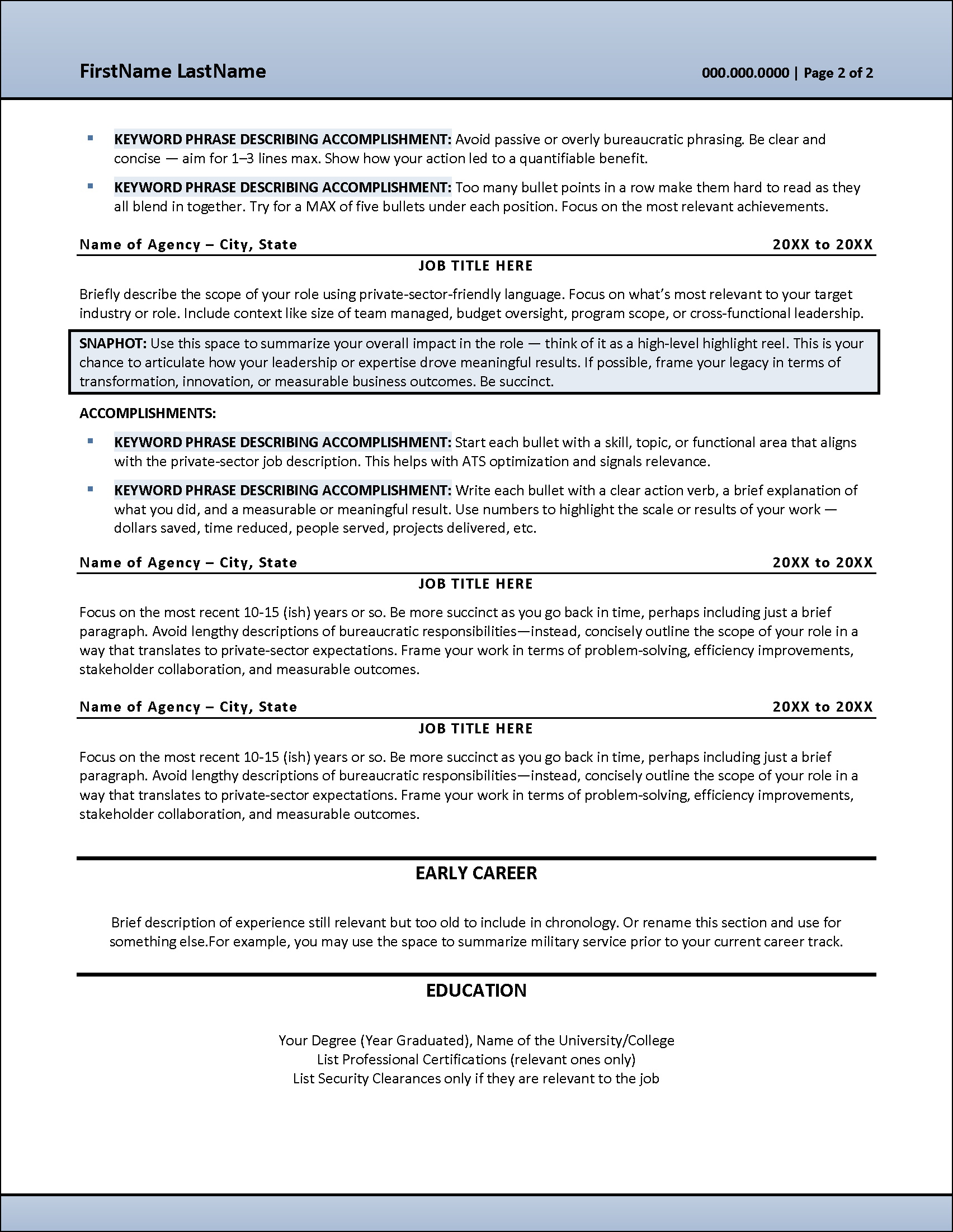 FedFwd Resume Page 2
