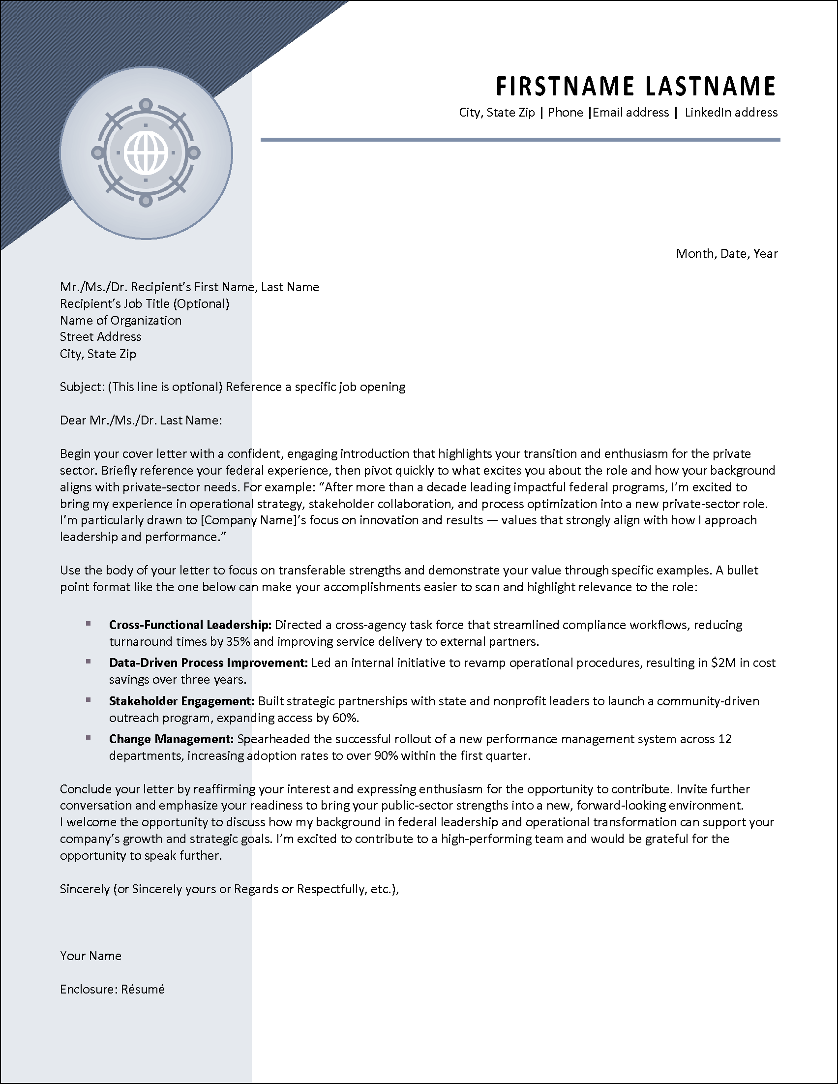 Gov2Tech Cover Letter