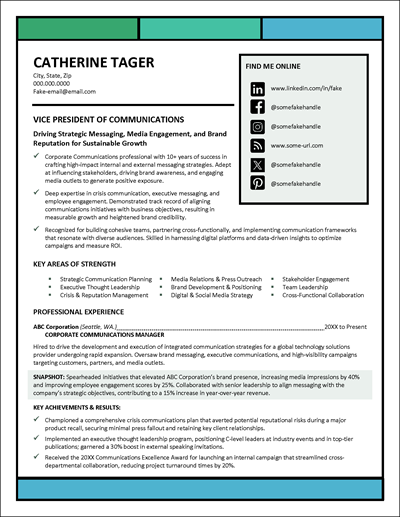 example resume template 01